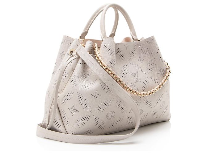 Louis Vuitton Mahina Bloom Leather Bella Tote Braun Beige - Ansicht 2
