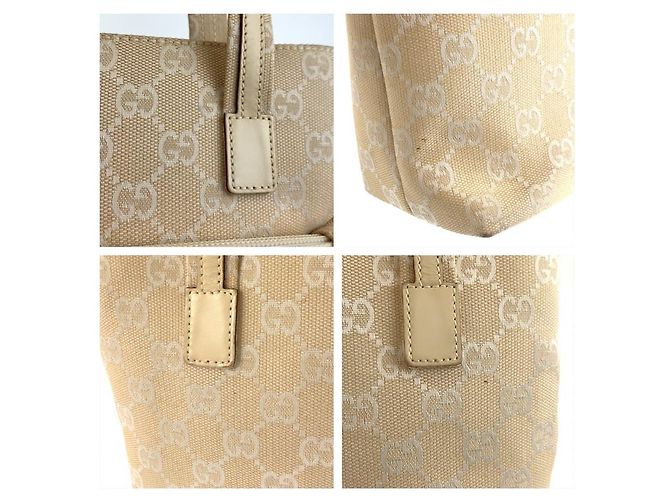 Sac cabas Gucci GG Canvas Marron Beige - vue 5