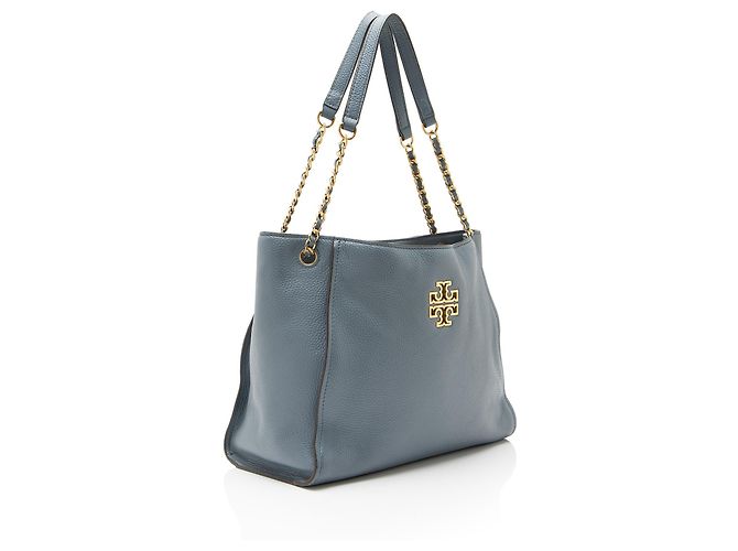 Tory Burch Bolso Tote Britten Small Slouchy de piel Azul - vista 2