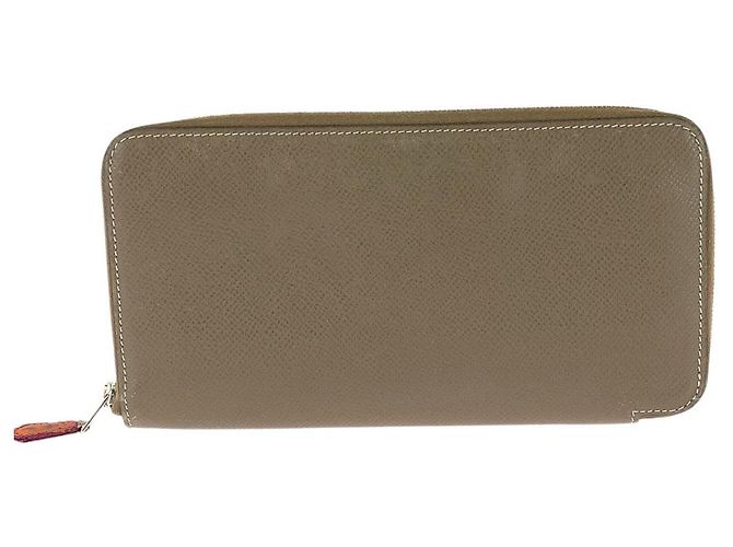 Hermès Hermes Azap Silk'In langes Portemonnaie Braun Beige - Ansicht 2