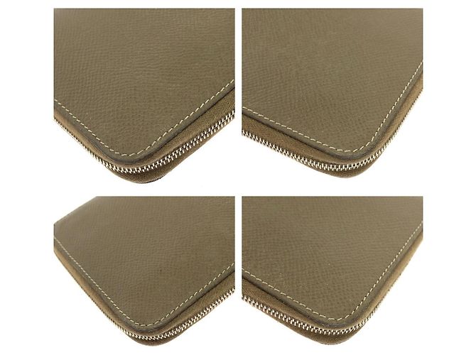 Hermès Hermes Azap Silk'In langes Portemonnaie Braun Beige - Ansicht 3