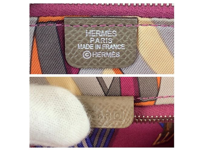 Hermès Hermes Azap Silk'In langes Portemonnaie Braun Beige - Ansicht 5