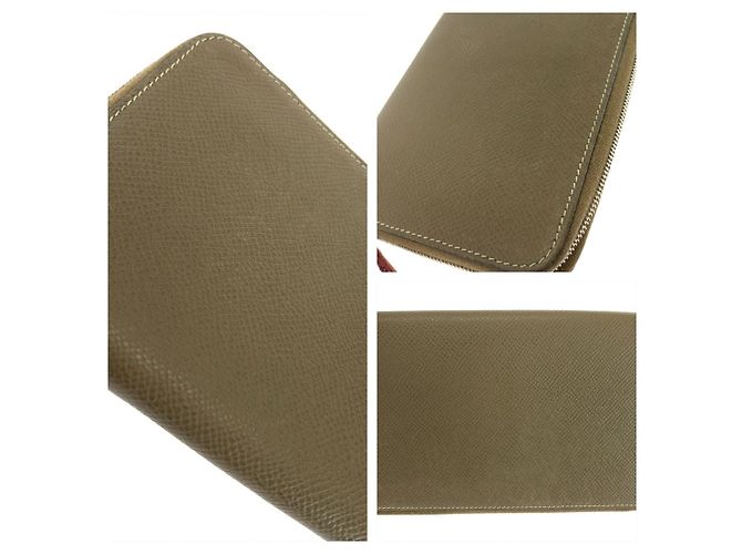 Hermès Hermes Azap Silk'In langes Portemonnaie Braun Beige - Ansicht 6