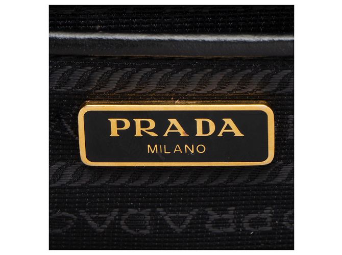 Sac à épaule petit Prada Saffiano Chain Noir - vue 7