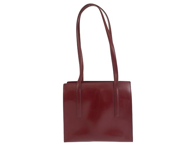 Tote Sac cabas Prada en cuir verni Rouge - vue 2