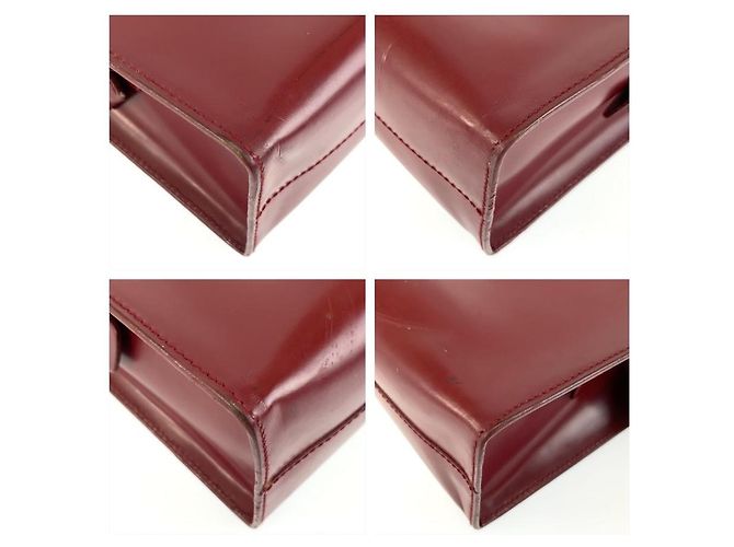 Tote Sac cabas Prada en cuir verni Rouge - vue 4