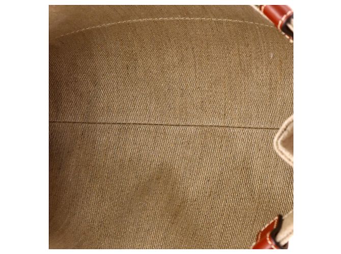 Chloé Woody Tote aus Canvas und Leder Medium Braun - Ansicht 5