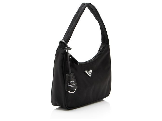 Prada Tessuto Re-Edition 2000 Mini Hobo Preto - vista 2