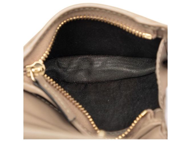 Portafoglio compatto bifold Gucci GG Marmont 466492 Marrone Beige - vista 5
