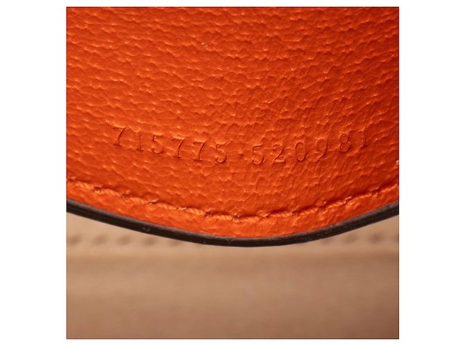 Gucci Cuir Leather Bamboo Diana Dome Mini Satchel Naranja - vista 6