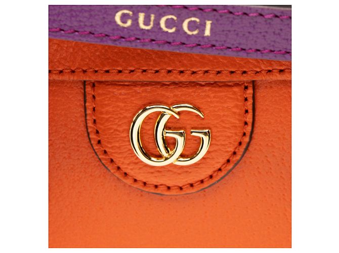 Gucci Cuir Leather Bamboo Diana Dome Mini Satchel Naranja - vista 9