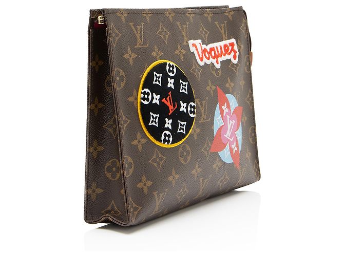 Neceser Louis Vuitton Limited Edition Monogram Canvas Patches 26 Castaño - vista 2