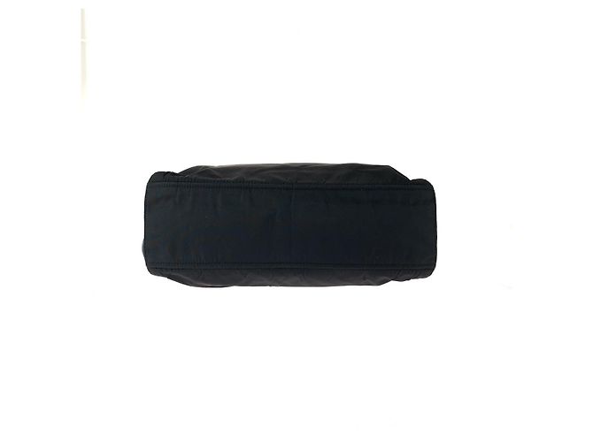 Sac Tote Prada Tessuto avec logo triangle Noir - vue 10