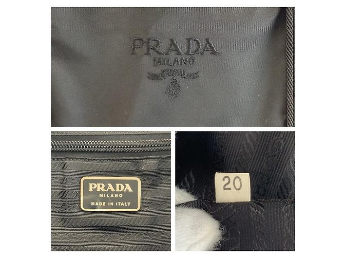 Prada Tessuto Tote Bag mit besticktem Logo Schwarz - Ansicht 3