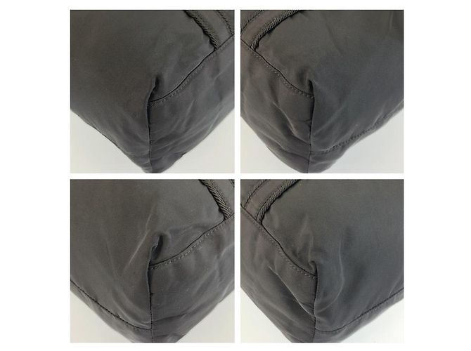 Prada Tessuto Tote Bag mit besticktem Logo Schwarz - Ansicht 4