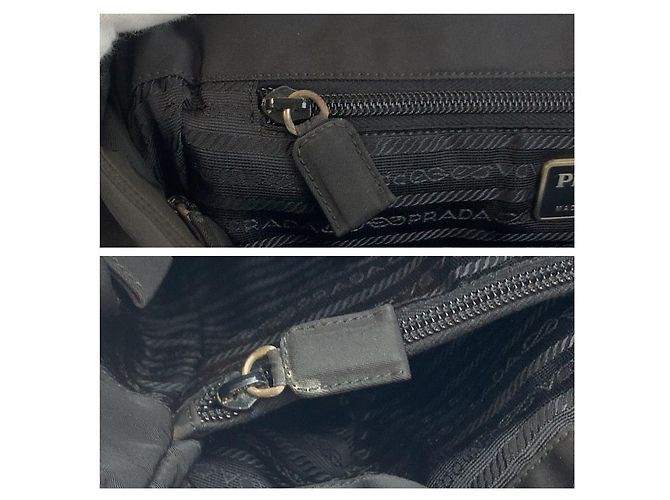 Prada Tessuto Tote Bag mit besticktem Logo Schwarz - Ansicht 5