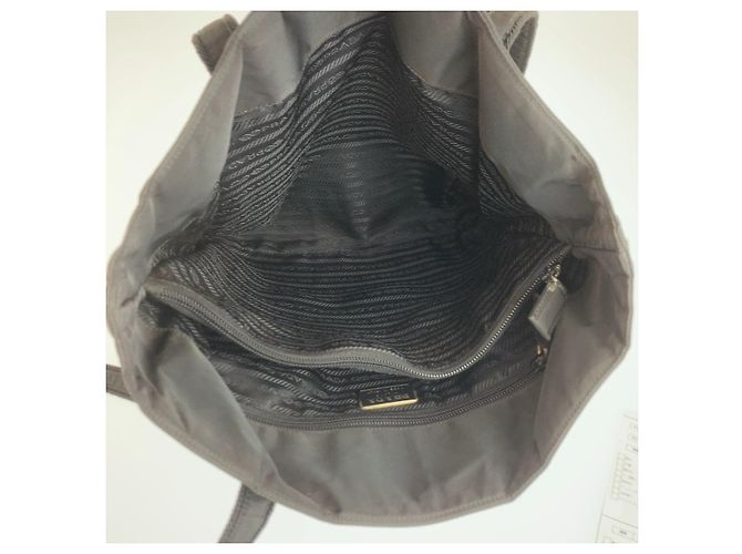 Prada Tessuto Tote Bag mit besticktem Logo Schwarz - Ansicht 8