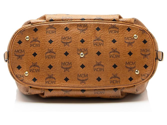 Sac Hobo MCM Visetos Marron Cuir - vue 4