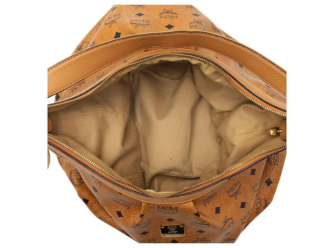 Sac Hobo MCM Visetos Marron Cuir - vue 6