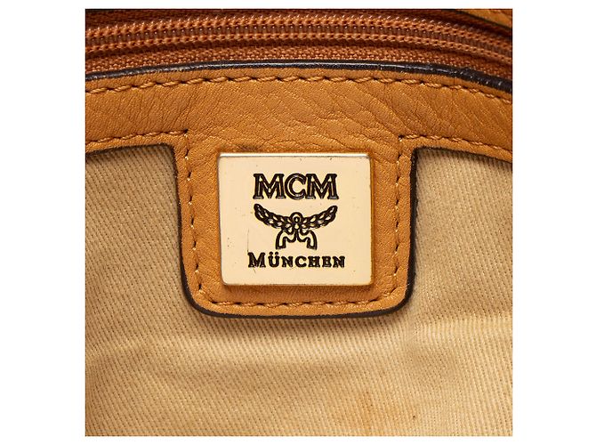 Sac Hobo MCM Visetos Marron Cuir - vue 7