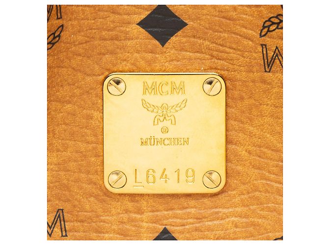 Sac Hobo MCM Visetos Marron Cuir - vue 8