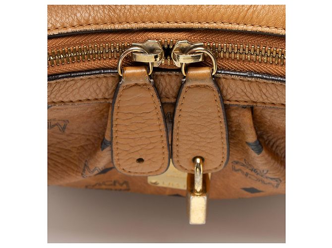 Sac Hobo MCM Visetos Marron Cuir - vue 9