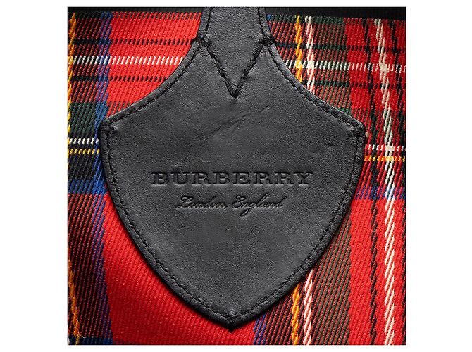 Burberry Vintage Heritage Check Canvas Wendbare Tote Bag Braun Beige - Ansicht 7
