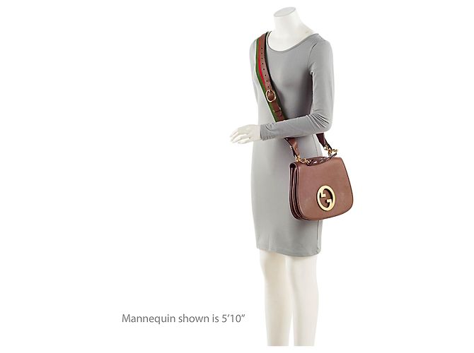 Borsa a tracolla media Blondie in pelle Gucci Marrone - vista 5