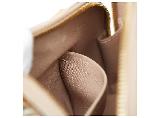 Louis Vuitton Alma BB Vernis Lackleder Handtasche Braun Beige - Ansicht 10
