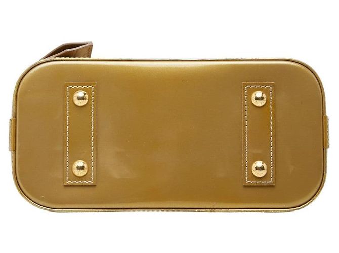 Louis Vuitton Alma BB Vernis Lackleder Handtasche Braun Beige - Ansicht 3