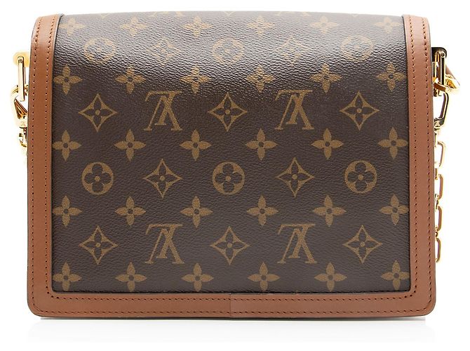 Sac à épaule Louis Vuitton Reverse Monogram Dauphine MM Marron - vue 3