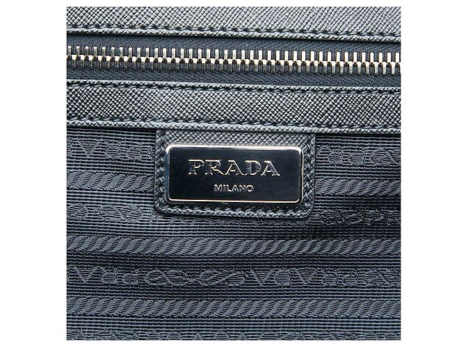 Double Prada Triangle Logo Plate Carry-on Suitcase Black - view 10