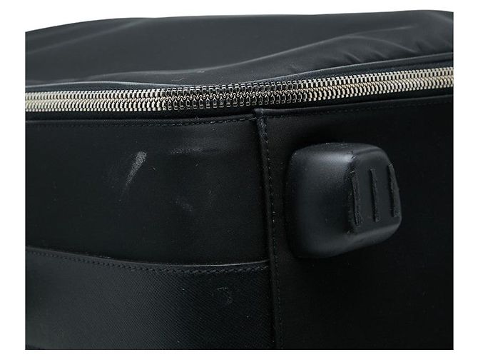 Double Prada Triangle Logo Plate Carry-on Suitcase Black - view 5