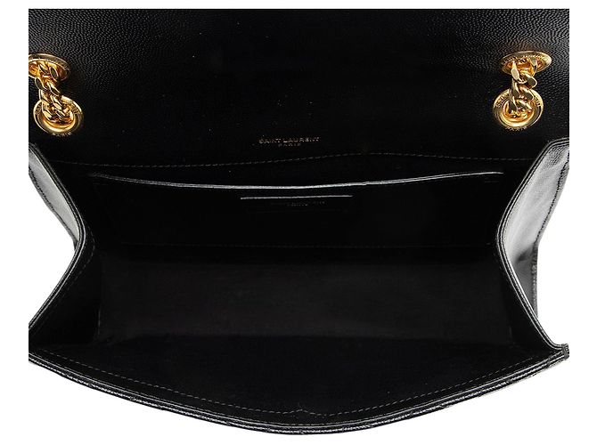 Autre Marque Bolso de hombro mediano Saint Laurent Mixed Matelasse Grain de Poudre Monogram Negro - vista 7