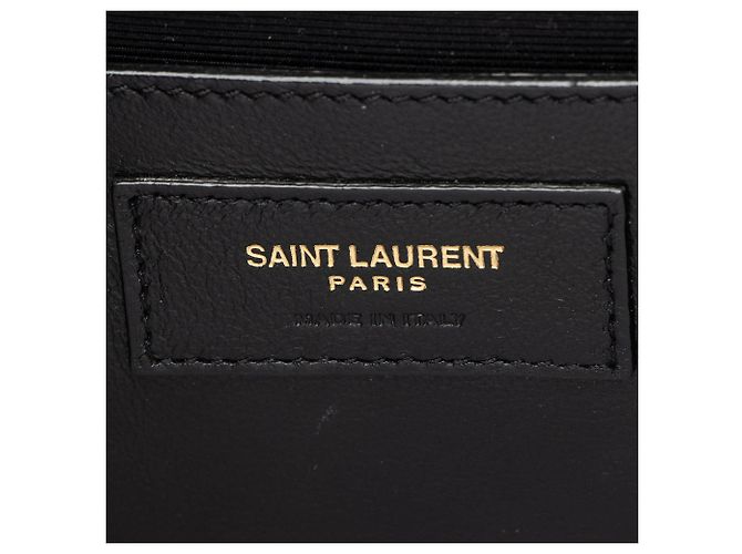 Autre Marque Bolso de hombro mediano Saint Laurent Mixed Matelasse Grain de Poudre Monogram Negro - vista 8