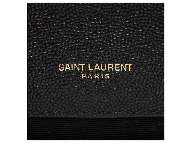 Autre Marque Bolso de hombro mediano Saint Laurent Mixed Matelasse Grain de Poudre Monogram Negro - vista 9