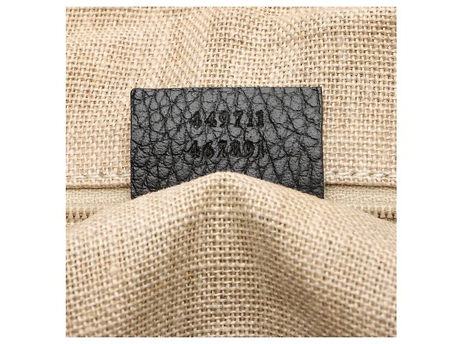 Borsa Hobo Gucci in pelle con ciondolo G intrecciata Nero - vista 6