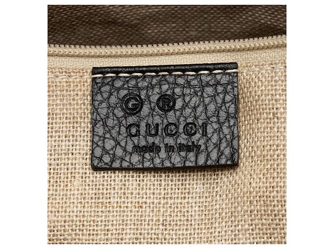 Borsa Hobo Gucci in pelle con ciondolo G intrecciata Nero - vista 8