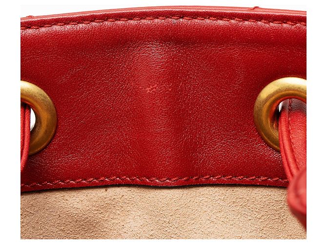 Gucci GG Marmont Mini-Rucksack aus gestepptem Leder Rot - Ansicht 10