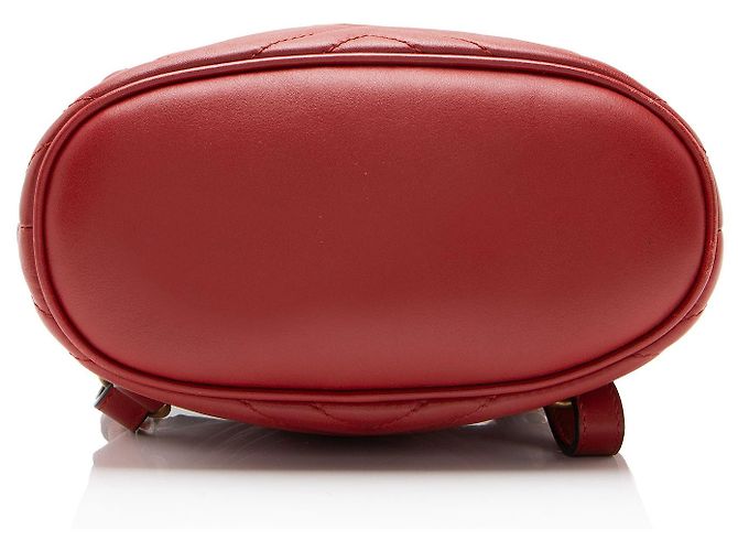 Gucci GG Marmont Mini-Rucksack aus gestepptem Leder Rot - Ansicht 3