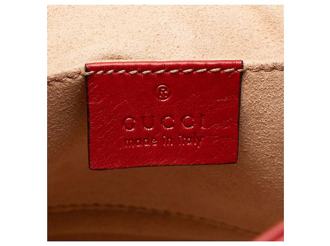 Gucci GG Marmont Mini-Rucksack aus gestepptem Leder Rot - Ansicht 7
