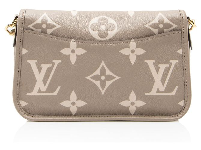 Louis Vuitton Diane Schultertasche aus Giant Monogram Empreinte Bicolor Braun Beige - Ansicht 3