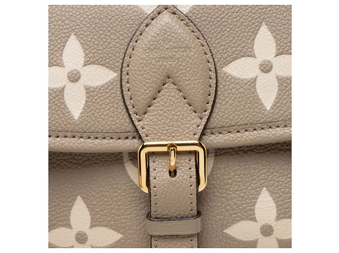 Louis Vuitton Diane Schultertasche aus Giant Monogram Empreinte Bicolor Braun Beige - Ansicht 8
