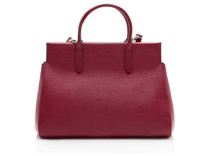 Sac Louis Vuitton Marly MM en cuir Epi Rose - vue 3