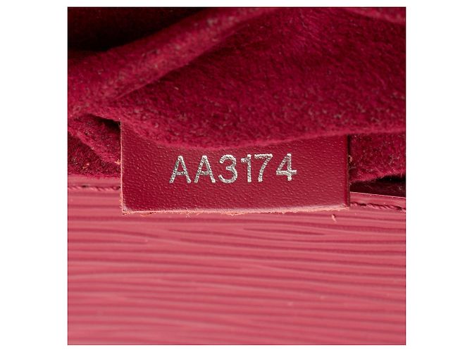 Sac Louis Vuitton Marly MM en cuir Epi Rose - vue 6