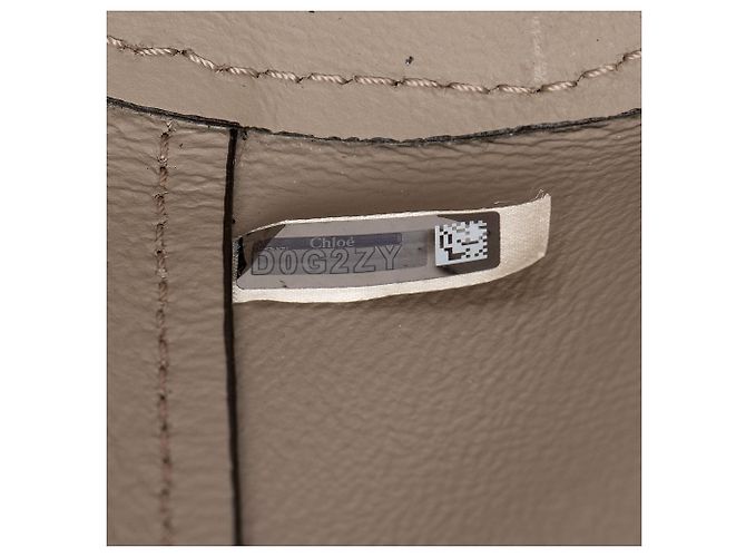 Chloé Borsa Tote media Aby Lock in pelle di vitello grana Chloe Grigio - vista 10