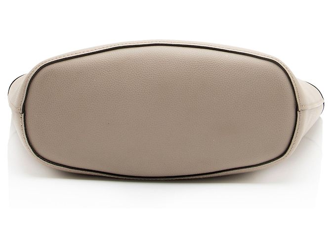 Chloé Borsa Tote media Aby Lock in pelle di vitello grana Chloe Grigio - vista 4