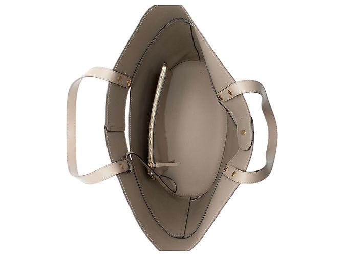 Chloé Borsa Tote media Aby Lock in pelle di vitello grana Chloe Grigio - vista 7