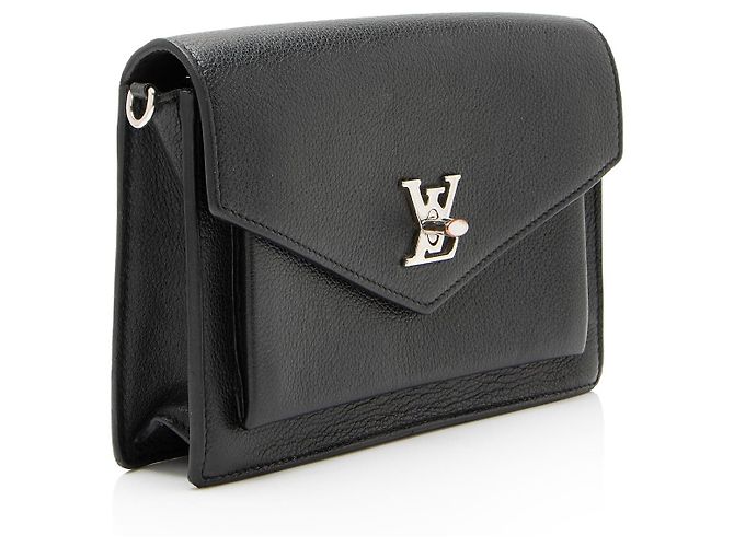 Louis Vuitton Lockme Pochette Crossbody en piel de becerro Negro - vista 2