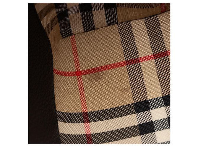 Burberry Note Bag aus Kalbsleder Vintage Check Braun Beige - Ansicht 10